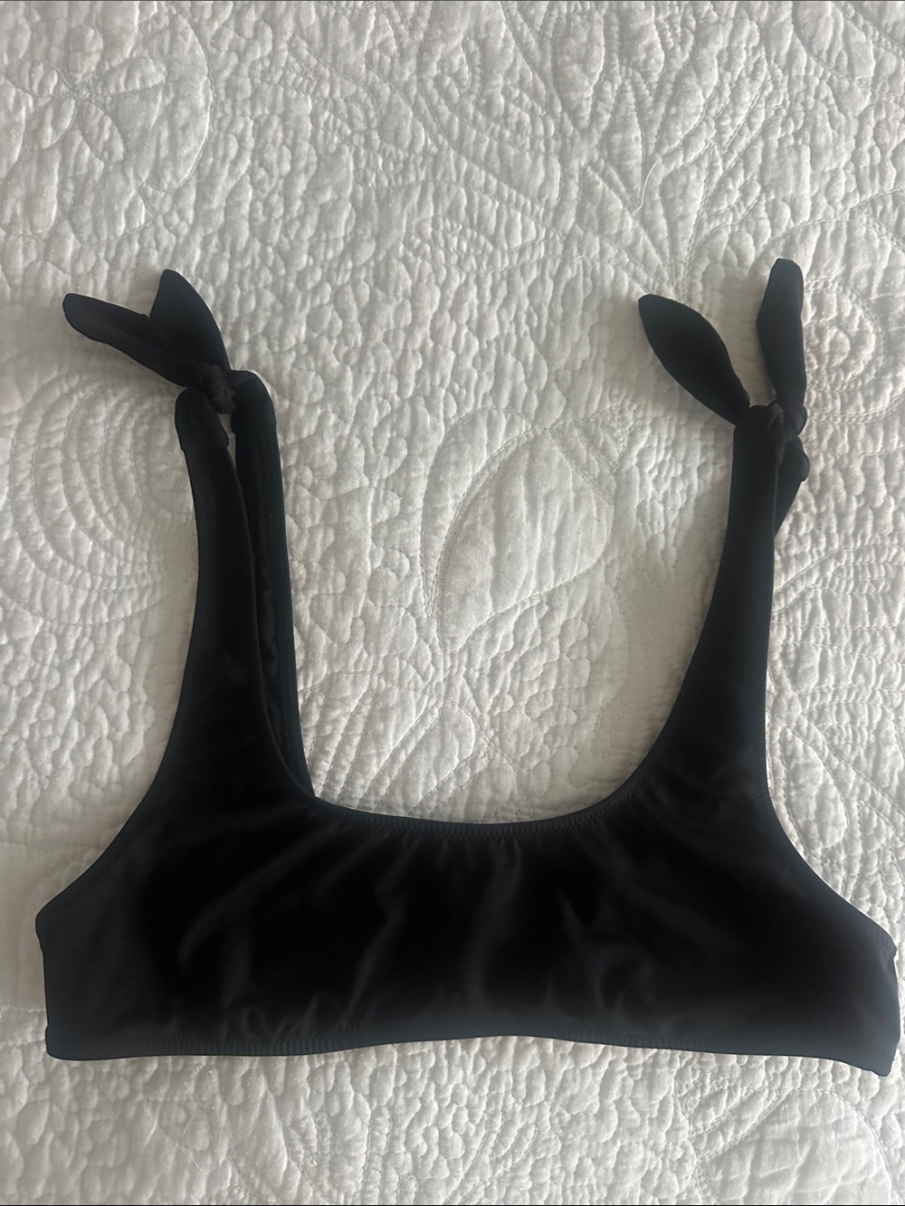 J. Crew playa Black Scoop Neck Bikini Top Medium
